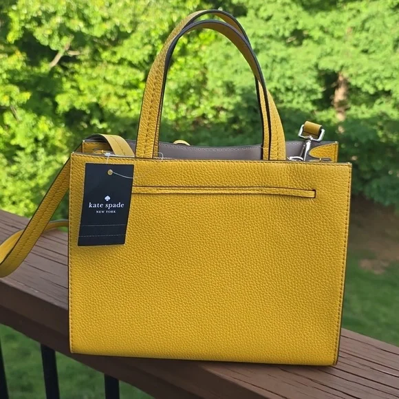 NWT Kate Spade Sunflower yellow satchel crossbody - Picture 7 of 8